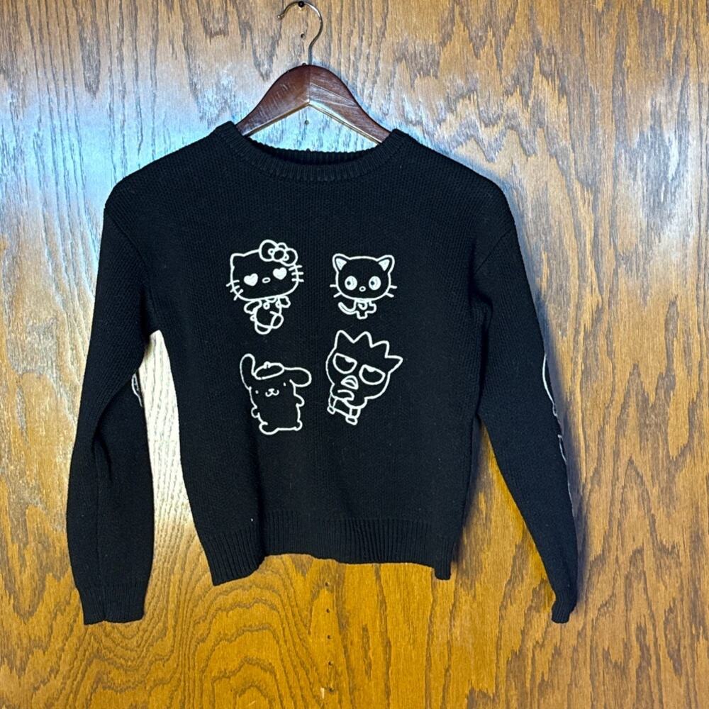 Hello Kitty & Friends Sweater Forever 21 Kids Black Graphic Sanrio Size 13/14 - Picture 3 of 9
